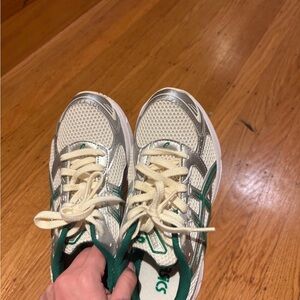 Asics Green and White Athletic Shoes